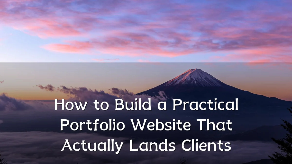 How to Build a Practical Portfolio Website That Actually Lands Clients