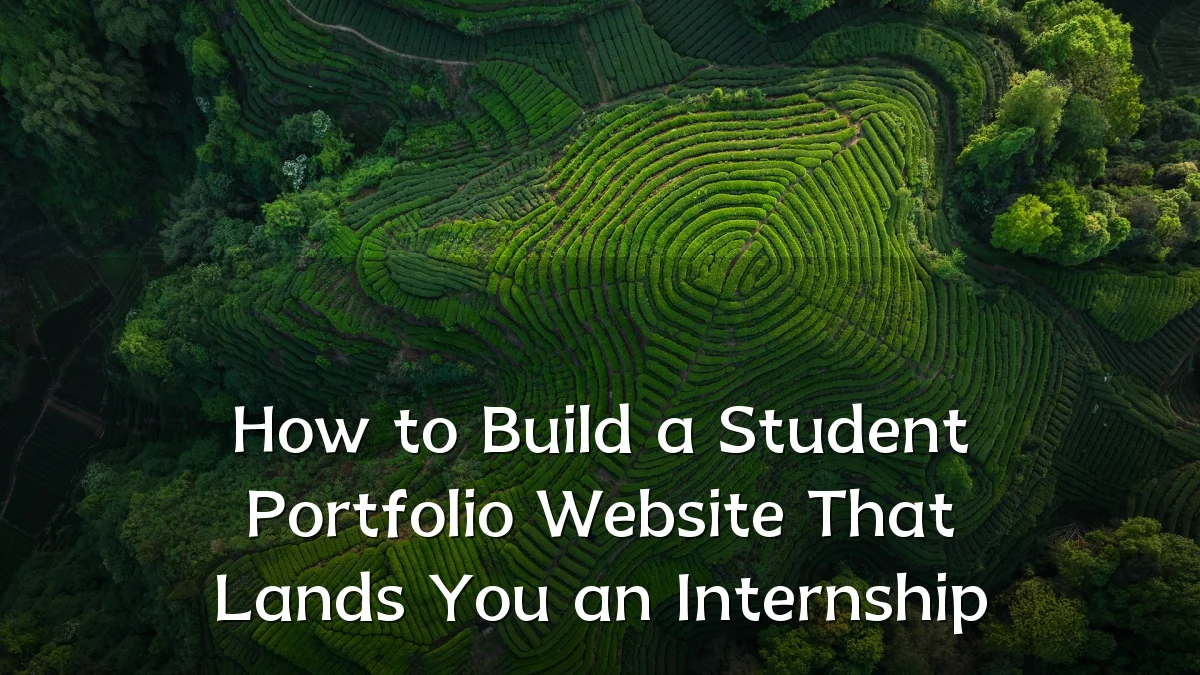 How to Build a Student Portfolio Website That Lands You an Internship