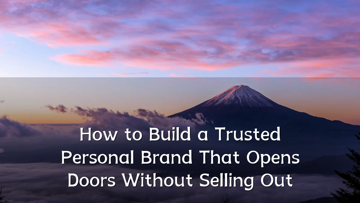 How to Build a Trusted Personal Brand That Opens Doors Without Selling Out
