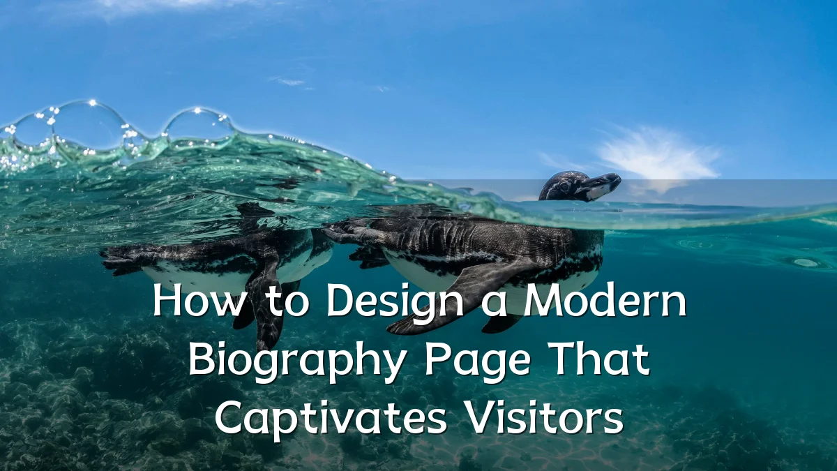 How to Design a Modern Biography Page That Captivates Visitors