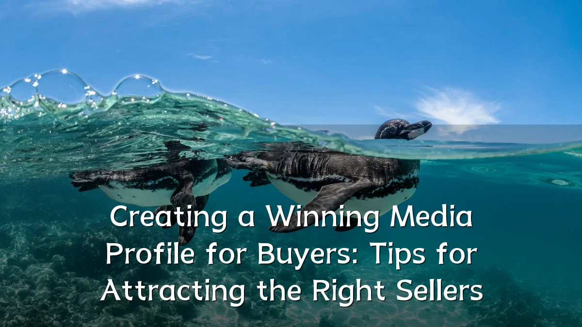 Creating a Winning Media Profile for Buyers: Tips for Attracting the Right Sellers