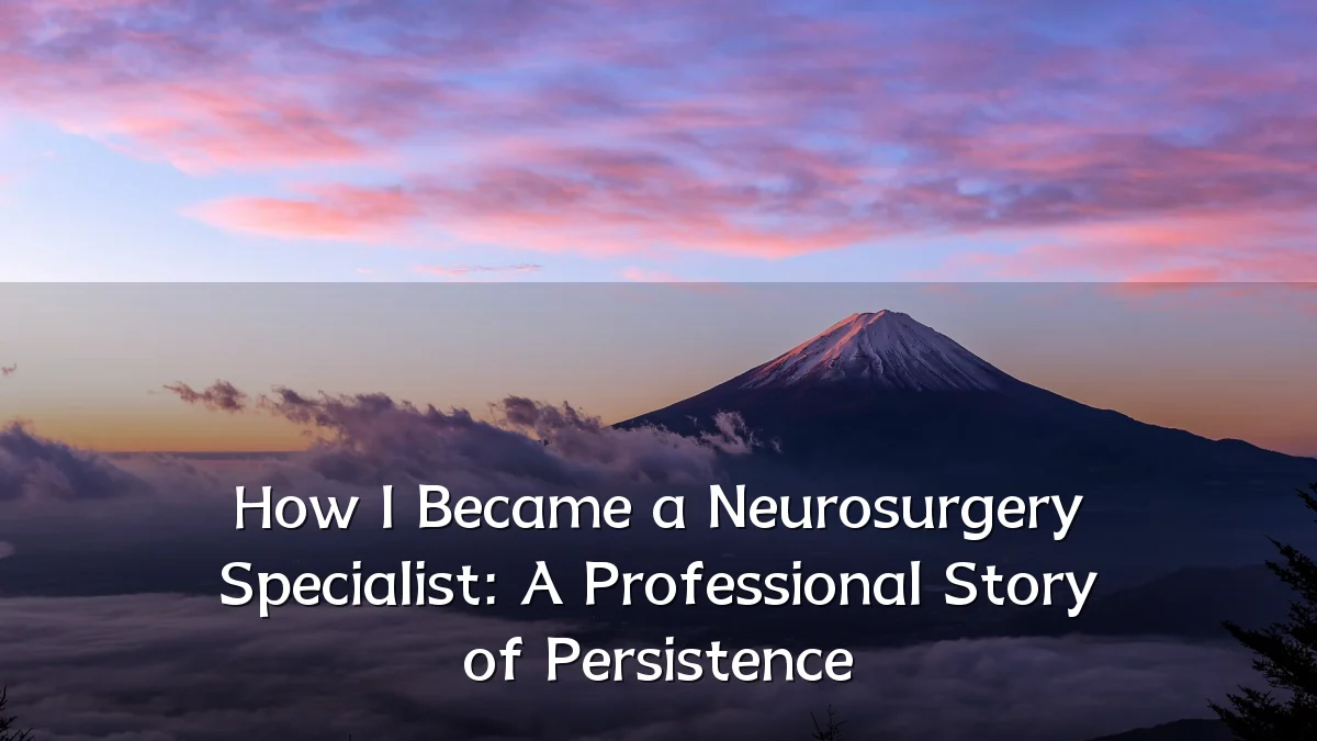 How I Became a Neurosurgery Specialist: A Professional Story of Persistence