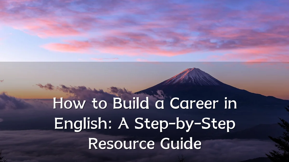 How to Build a Career in English: A Step-by-Step Resource Guide