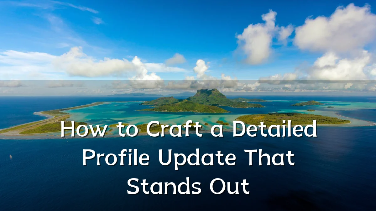 How to Craft a Detailed Profile Update That Stands Out