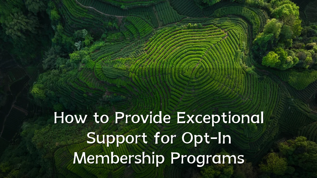 How to Provide Exceptional Support for Opt-In Membership Programs