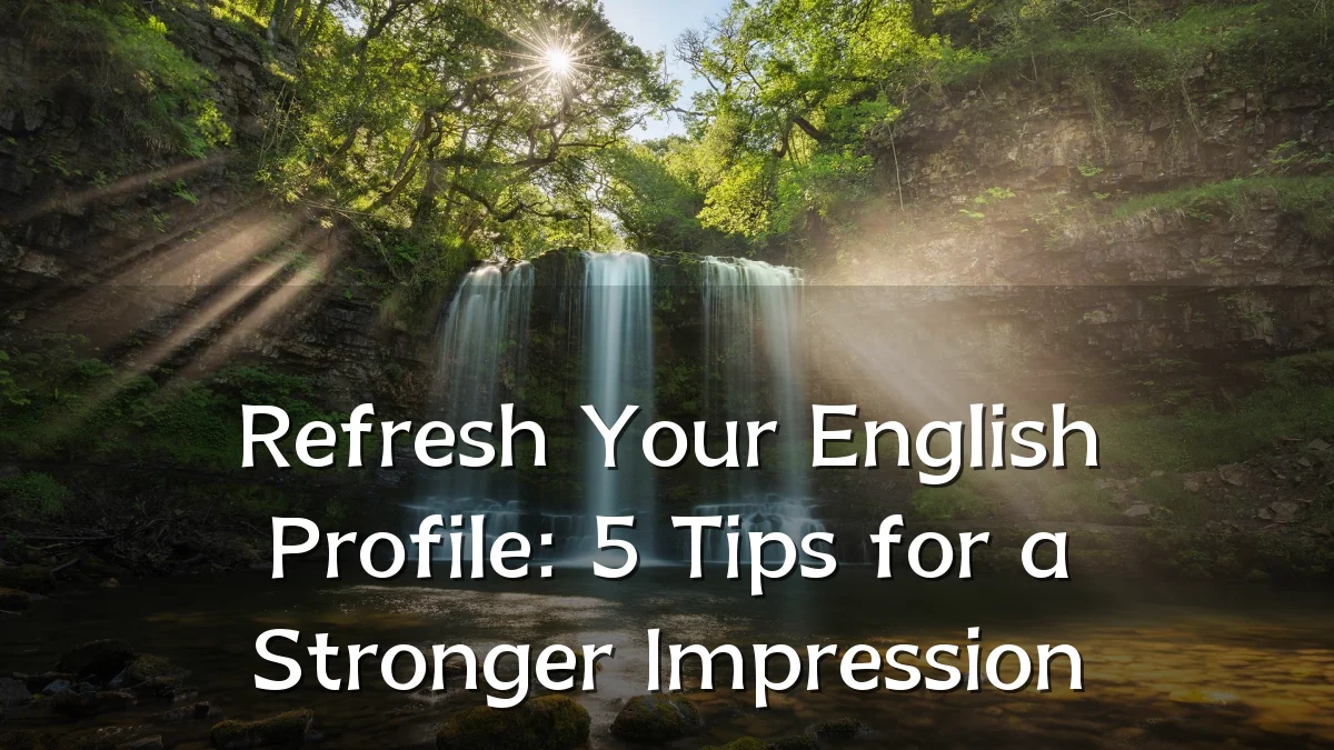 Refresh Your English Profile: 5 Tips for a Stronger Impression