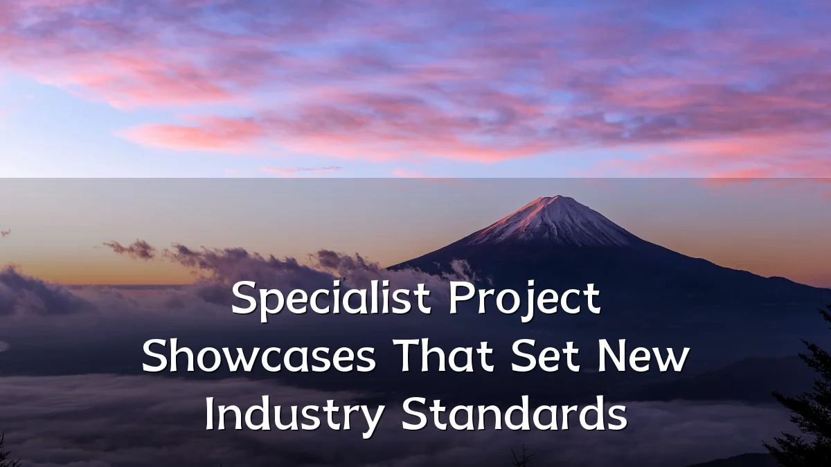 Specialist Project Showcases That Set New Industry Standards