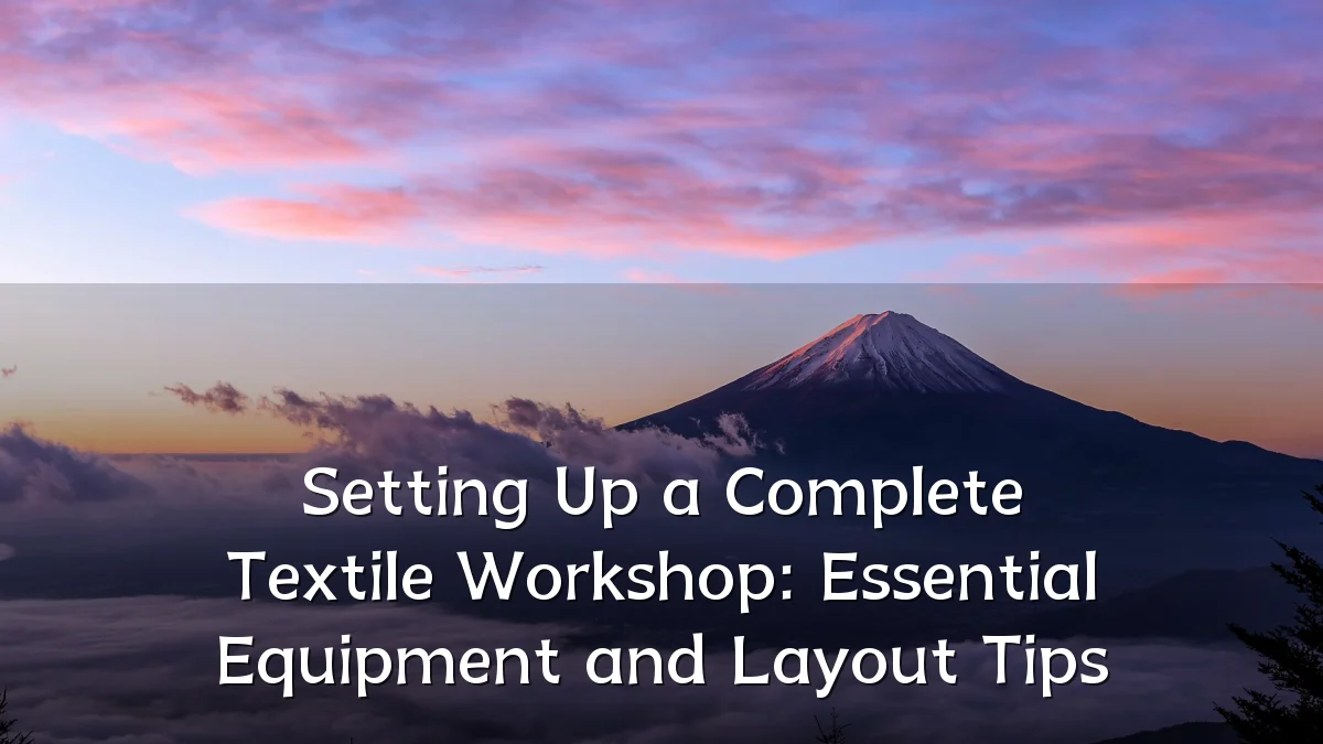 Setting Up a Complete Textile Workshop: Essential Equipment and Layout Tips